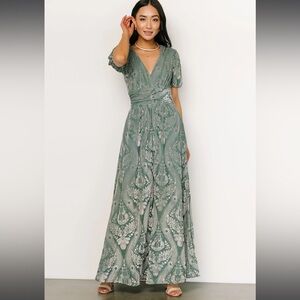 Baltic Born Leslie Velvet Maxi Dress -size L